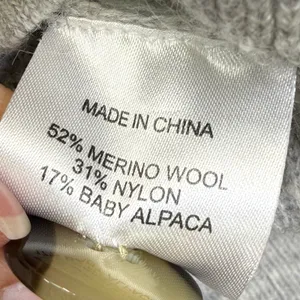 Quince‎ Womens Merino Wool Baby Alpaca Blend V-Neck Cardigan Gray Size M LK001 thumbnail 5
