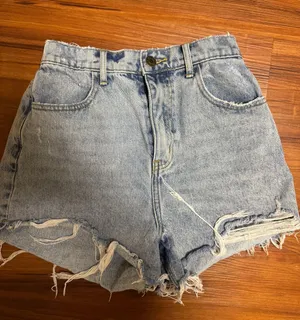 High Waisted Jean Shorts thumbnail 1