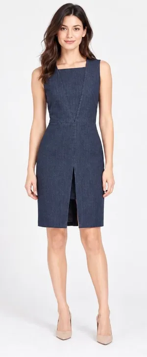 Kate Spade Saturday Layover Denim Sheath Dress NWT Size 0 thumbnail 1