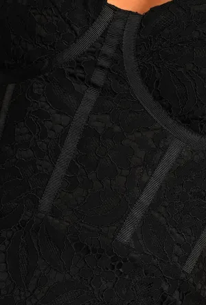 Lulus Lace Trumpet Midi Dress thumbnail 3