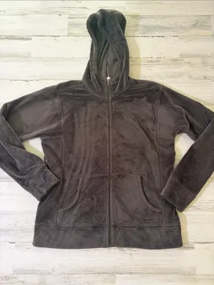 Patagonia Chocolate Brown Plush Fleece Hooded Jacket Size Large thumbnail 1