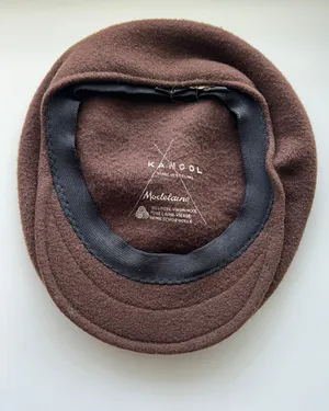 Vintage Kangol choclate brown paperboy cap thumbnail 2