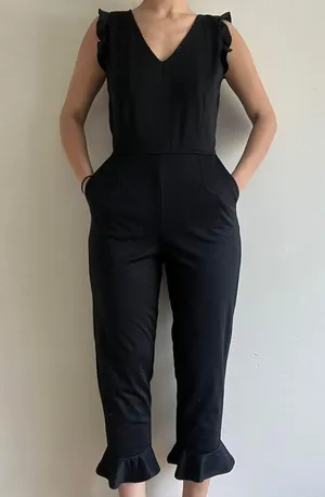 Derek Heart Black Jumpsuit  Size M thumbnail 1