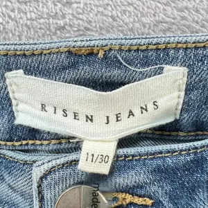 Risen High Rise Wide Cuffed Jeans 22" Inseam‎ Petite Crop Capri Women 11 / 30 thumbnail 3