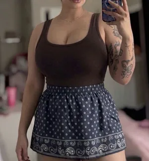 Aerie New XL paisley print xl skort skirt summer blue casual thumbnail 1
