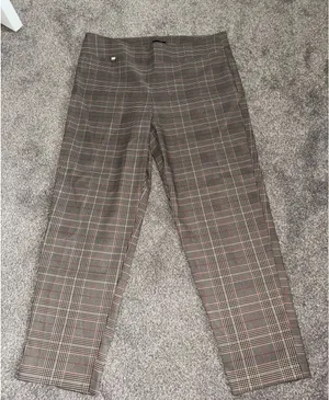 Brown Plaid Pants Size 16 thumbnail 1