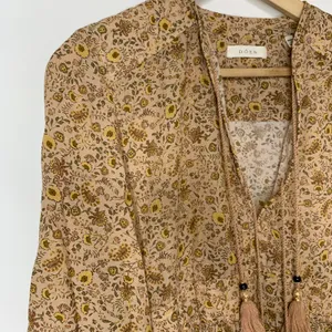 Doen Prem Maxi Jaipur Mustard Floral Print Dress Womens Small thumbnail 7