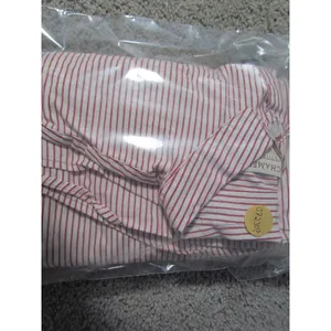 Vintage Bechamel Petites Shirt PL Red‎ White Pinstripe Rooster Embroidered thumbnail 9