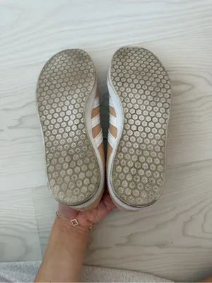 adidas Gazelle Suede Sneaker in Beige and White thumbnail 6