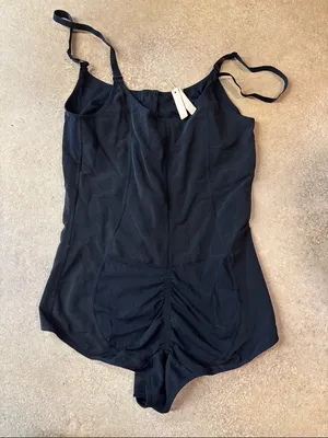 Black Shapewear Bodysuit with Front Zipper Size XXL thumbnail 2