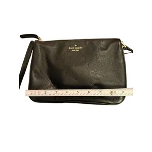 Kate Spade Black‎ Pebbled Leather Leila Crossbody Bundle thumbnail 7