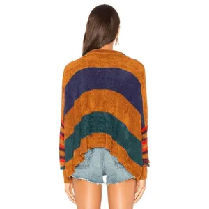 Free People All About You Pullover Striped Sweater Terracotta Oversized XS thumbnail 9