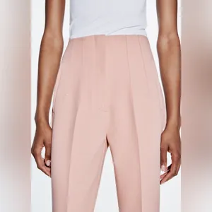 Zara Tan High Waisted Pants thumbnail 11
