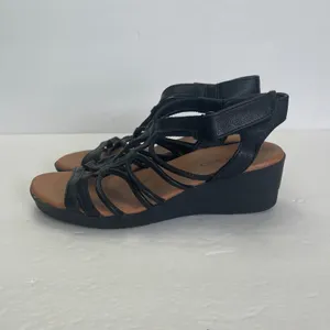 Baretraps Karlie Black Strappy Wedge‎ Sandals Womens 6M Comfort thumbnail 5