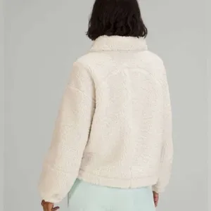 Lululemon White Opal Cinchable Fleece Zip-Up Sherpa Teddy Funnel Neck Jacket thumbnail 2