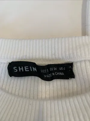 SHEIN Women’s Small White Tight Knit Ribbed Crewneck Long Sleeve Sweater thumbnail 6