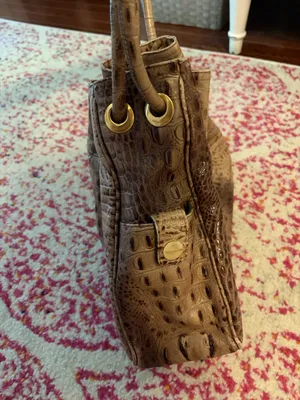 Brahmin Croc Leather Embossed Vintage Handbag thumbnail 3