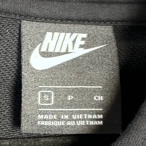 Nike Crop Icon Clash Hoodie Size Small Kangaroo Pocket Oversized‎ Comfy Black thumbnail 3
