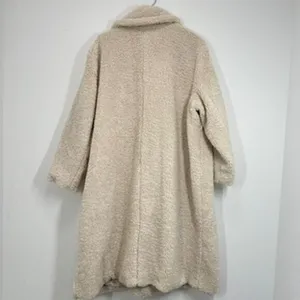 Bearpaw Women's Size 3X Teddy Beige Sherpa Longline Winter‎ Coat Cozy Boho City thumbnail 9