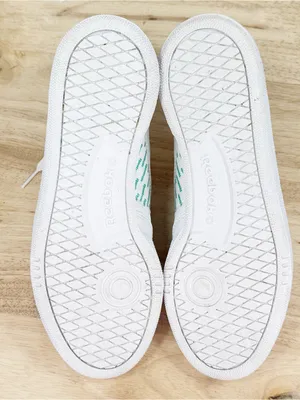 Reebok Club C 85 Logo Tennis Shoes Sneakers White Green Women Size 8 Preppy thumbnail 8