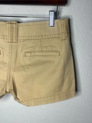 Y2K Vintage American Eagle Khaki Low Rise Mini Shorts Stretch Cotton Chino thumbnail 4