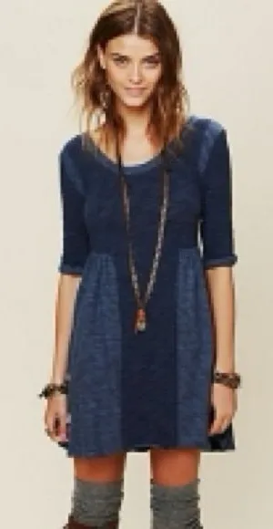 Free People Beach | "Good Morning Sunshine" Blue dress, M thumbnail 1