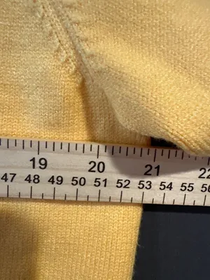 BTFBM Large Golden Yellow Ruffle Henley Sweater Cottagecore Feminine Cozy Comfy thumbnail 6