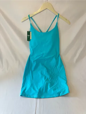 Halara SoftlyZero Plush Blue Tennis Dress w/ Built-In Shorts Women’s S NWT thumbnail 5