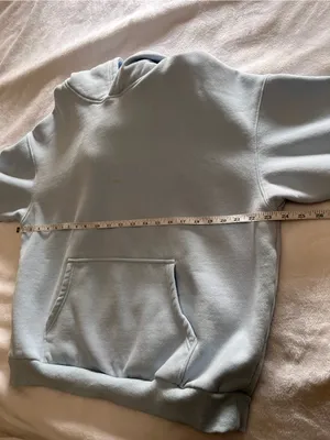 TRENDY QUEEN Powder Blue Pullover Sweatshirt Viral Hoodie Sz M GUC thumbnail 6