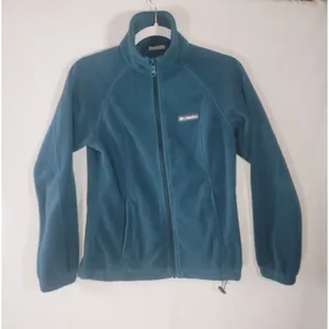 Columbia Benton Springs Full Zip Teal Green Fleece Jacket Women's Size XS Soft thumbnail 1