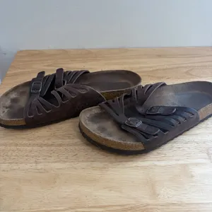 Birkenstock Granada Buckle Sandals Brown Oiled Leather EU 40 Soft Footbed 9-9.5 thumbnail 3