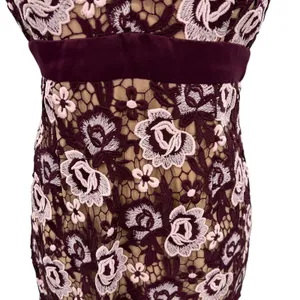 Bardot Dalia Lace Midi Dress Crochet Asymmetric Hem Purple Size US 8‎ thumbnail 6