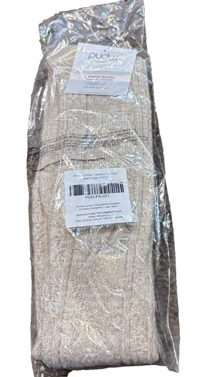 Pudus Beige Knee High Sweater Socks Size 6 thumbnail 1