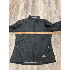 Stio Womens Azura Insulated Jacket Gray Black Quilted Primaloft Puffer Medium thumbnail 6