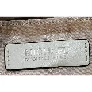 MIchael Kors Signature Jet Set Logo Canvas Shoulder Tote Bag Mocha‎ Leather Trim thumbnail 7