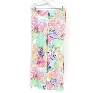 Lilly Pulitzer Georgia May Palazzo Pants Women M Multi Roar Of The‎ Seas Coastal thumbnail 5