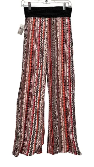 Vanity Boho Tribal Print Wide Leg Pants NWT‎ Medium Festival Hippe Lounge thumbnail 1