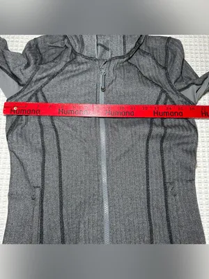 Lululemon Jacket Womens 6 Gray Daily Practice Hooded Full Zip Flecked Athletic thumbnail 5