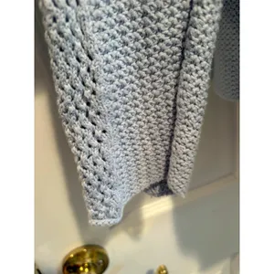 Pendleton Light Blue Cotton Knit Sweater Textured Minimalist Pullover L thumbnail 6