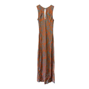 Rails Gabriella Women Sz Small‎ Orange Diffused Cheetah Dress Sleeveless Keyhole thumbnail 2