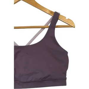 Lululemon Energy Sports Bra Womens 10 Purple Plum Strappy Activewear Yoga Gym thumbnail 5
