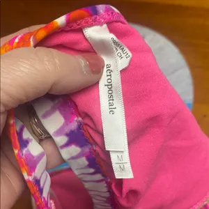 Aeropostale Pink Multicolor Tie-Dye Bikini Set thumbnail 5