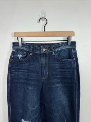 Judy Blue High Waist‎ Rigid Magic Heavy Destroy Straight Jeans Women’s 5/27 thumbnail 5