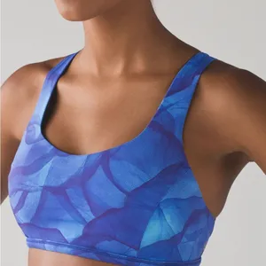Lululemon Free To Be Tranquil Bra Midnight Tulle Multi Size 6 Sports Bra thumbnail 1