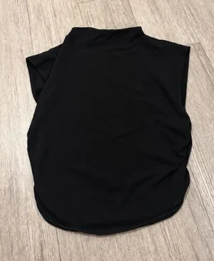 Reformation Sleeveless Mock Neck Top - Black thumbnail 1