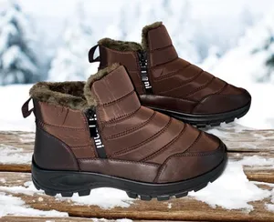❄️🥶Size:10 Brown Winter Cozy Boots with Durable Soles and Classic Design thumbnail 1