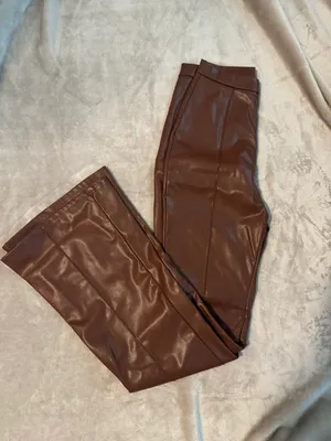 SheIn Brown Leather Pants thumbnail 1