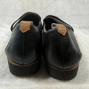 Dr Scholls Womens Black Textured Faux Leather Platform Slip On Loafers Size 11W thumbnail 6
