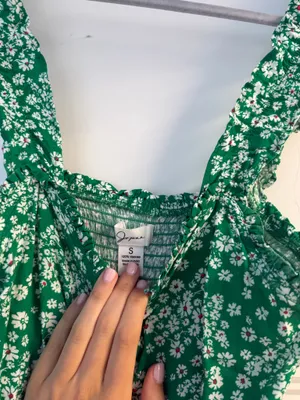 Green maxi floral dress thumbnail 4