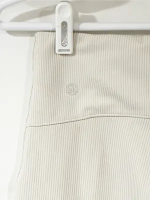 Lululemon Ribbed Softstreme Zip-leg High Rise Cropped Pant 25” BONE Size 4 thumbnail 4